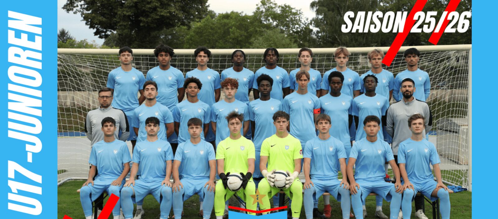 Team photo of the Viktoria Berlin U17, season 2025/26